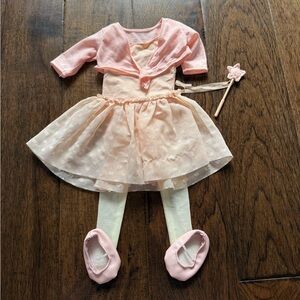 Pink Ballet Costume with Tutu and Wand For Doll